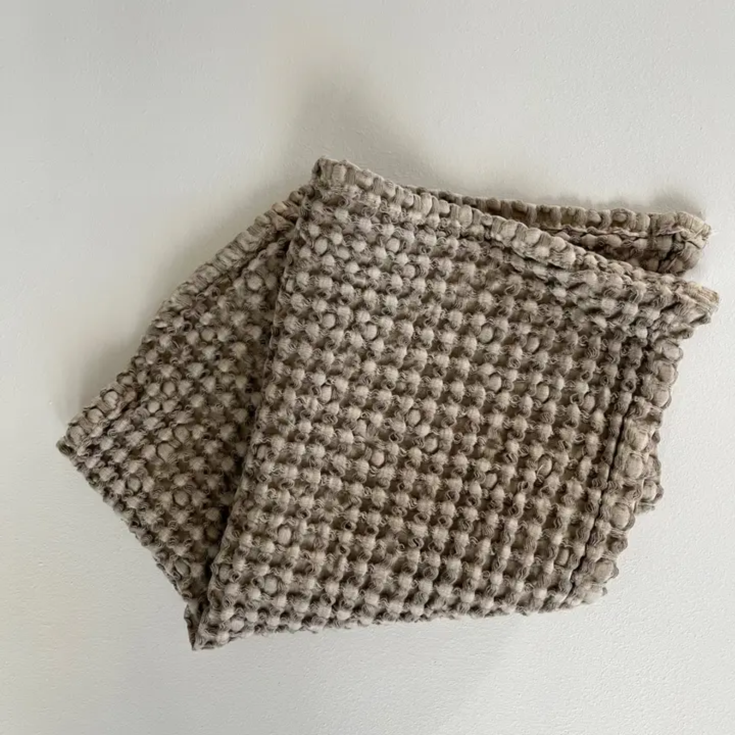 Rustic Waffle Face Cloth in Khaki