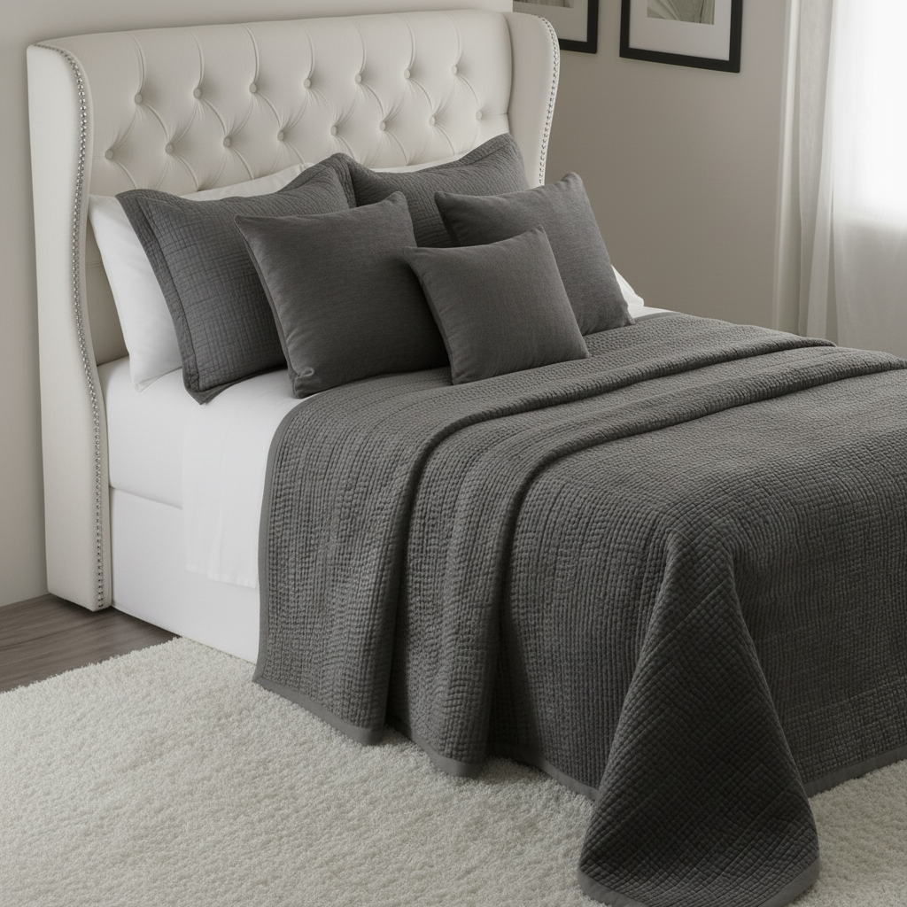 Brooklands Feather Filled Velvet Cushion in Graphite