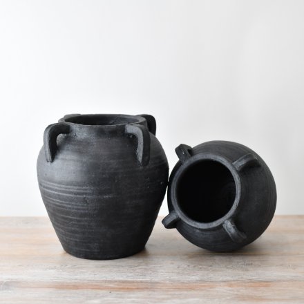 Black Medium Medora Vase, 21.5cm