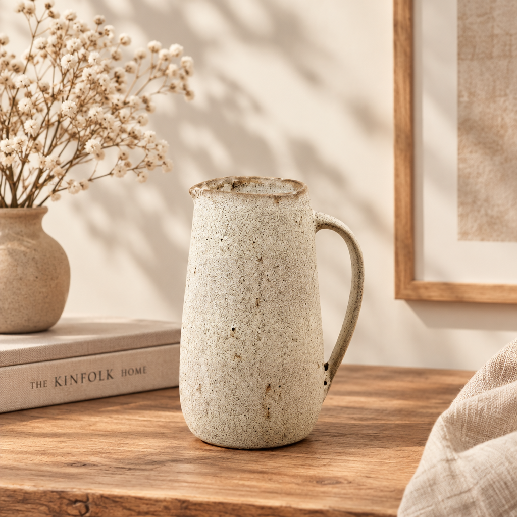 Neutral Speckle Large Rustic Jug