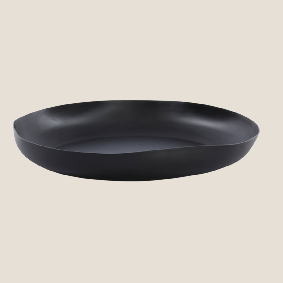 Anzio Large Metal Platter - Black