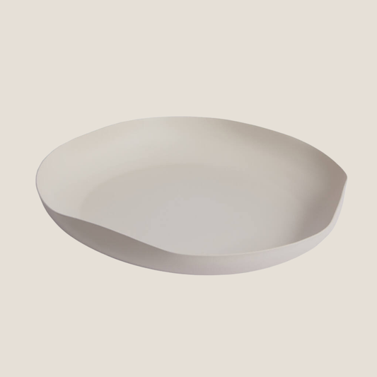 Anzio Large Metal Platter - Cream