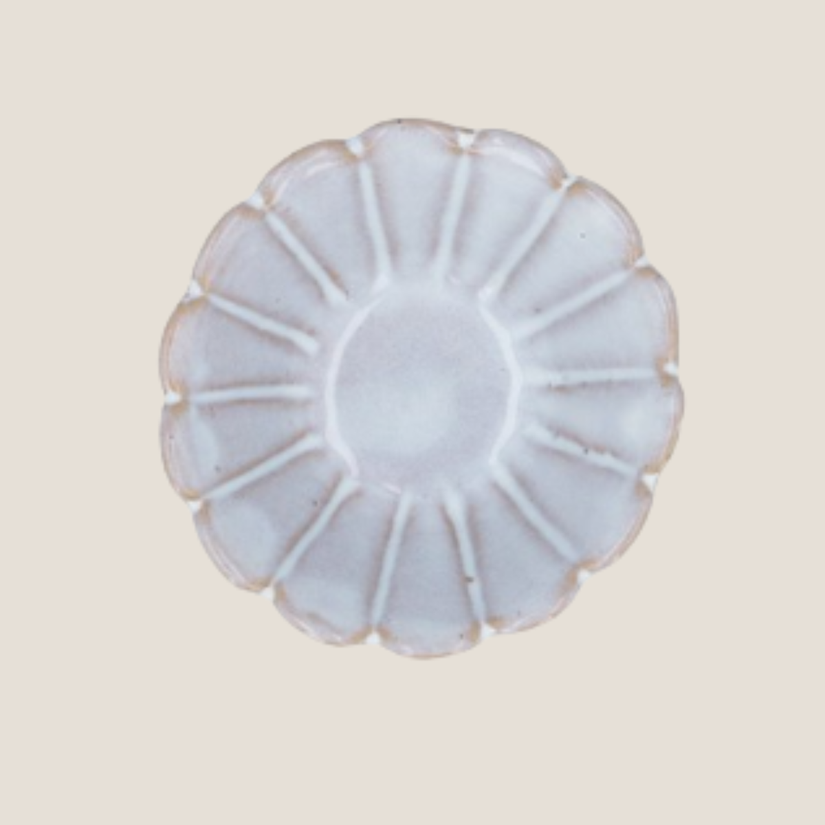 Fluted Stoneware Bowl - White