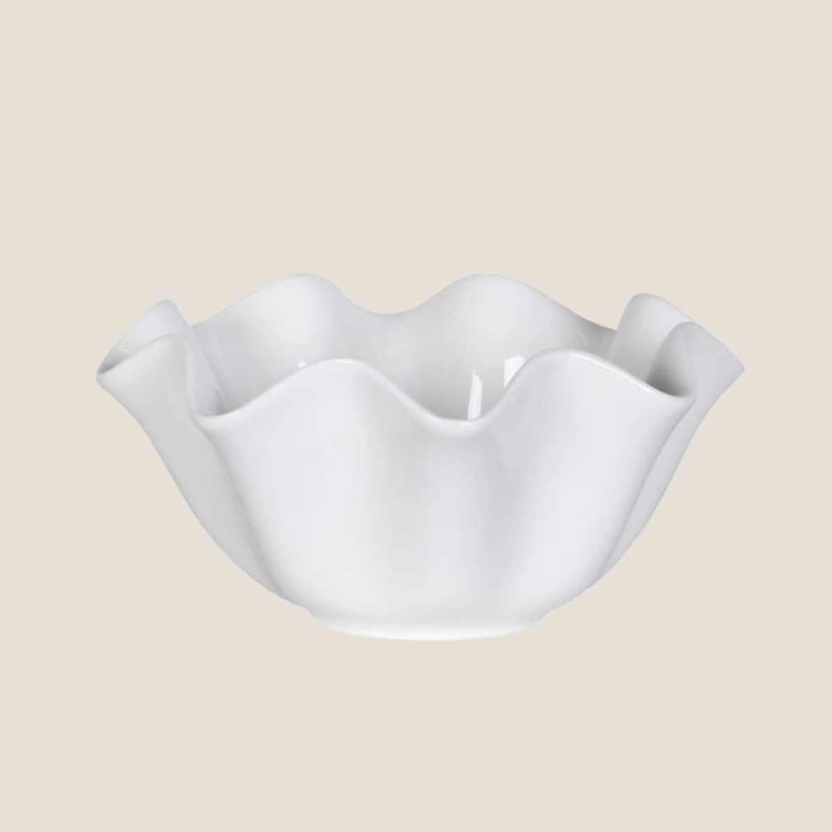 Ruffle Mini Bowl - White