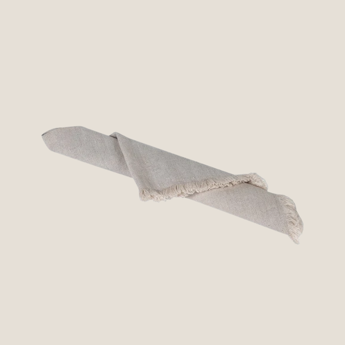 Frayed Edge Linen Napkin, Natural 45x45cm