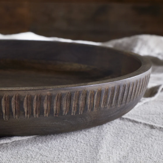 Eisha Brown Shallow Serving Bowl