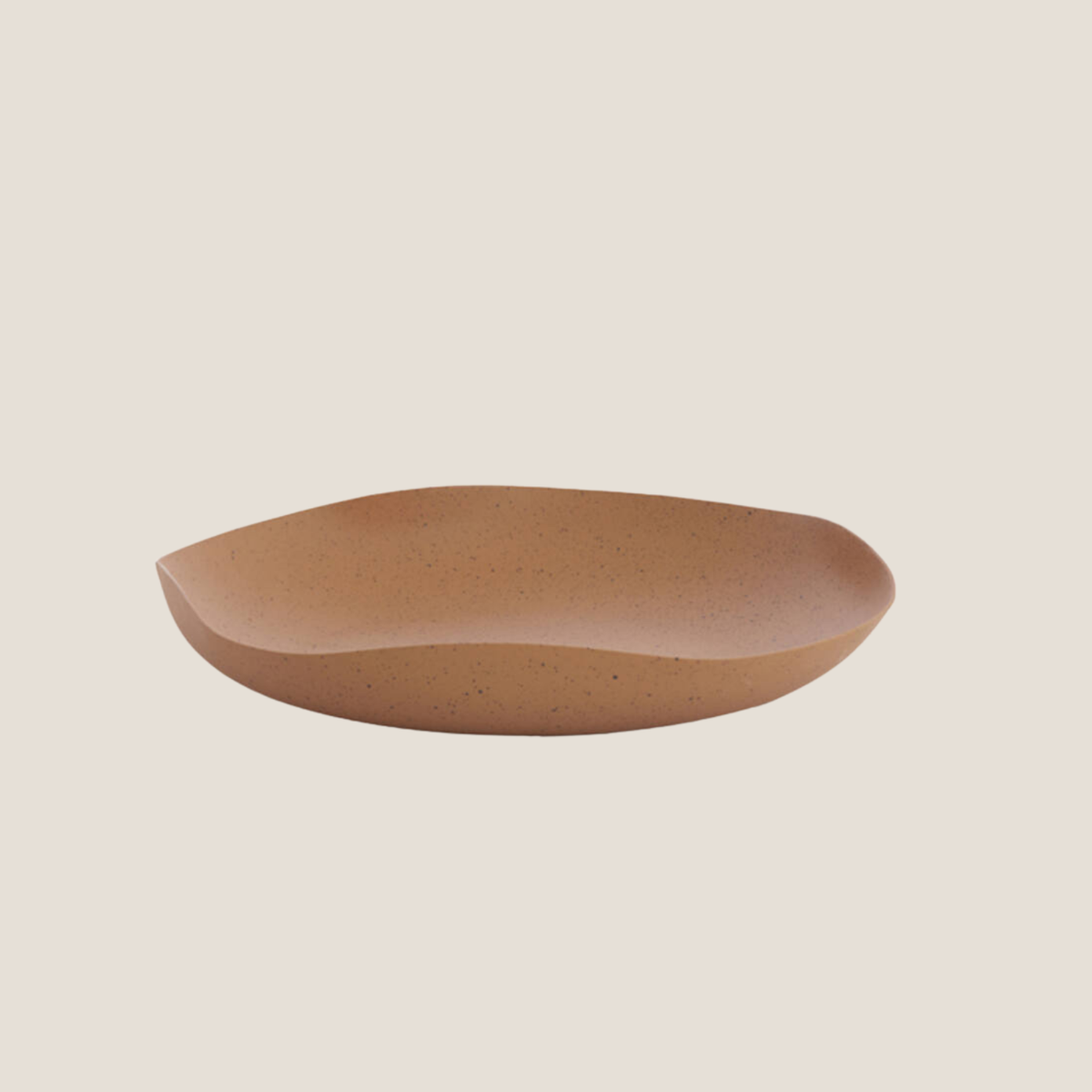 Anzio Medium Metal Platter - Terra Brown