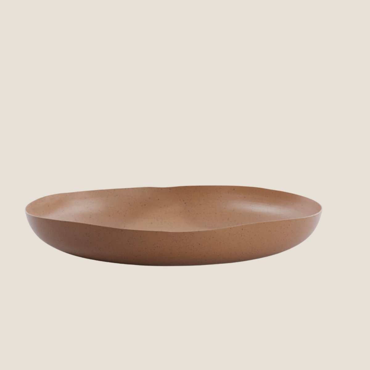 Anzio Large Metal Platter - Terra Brown