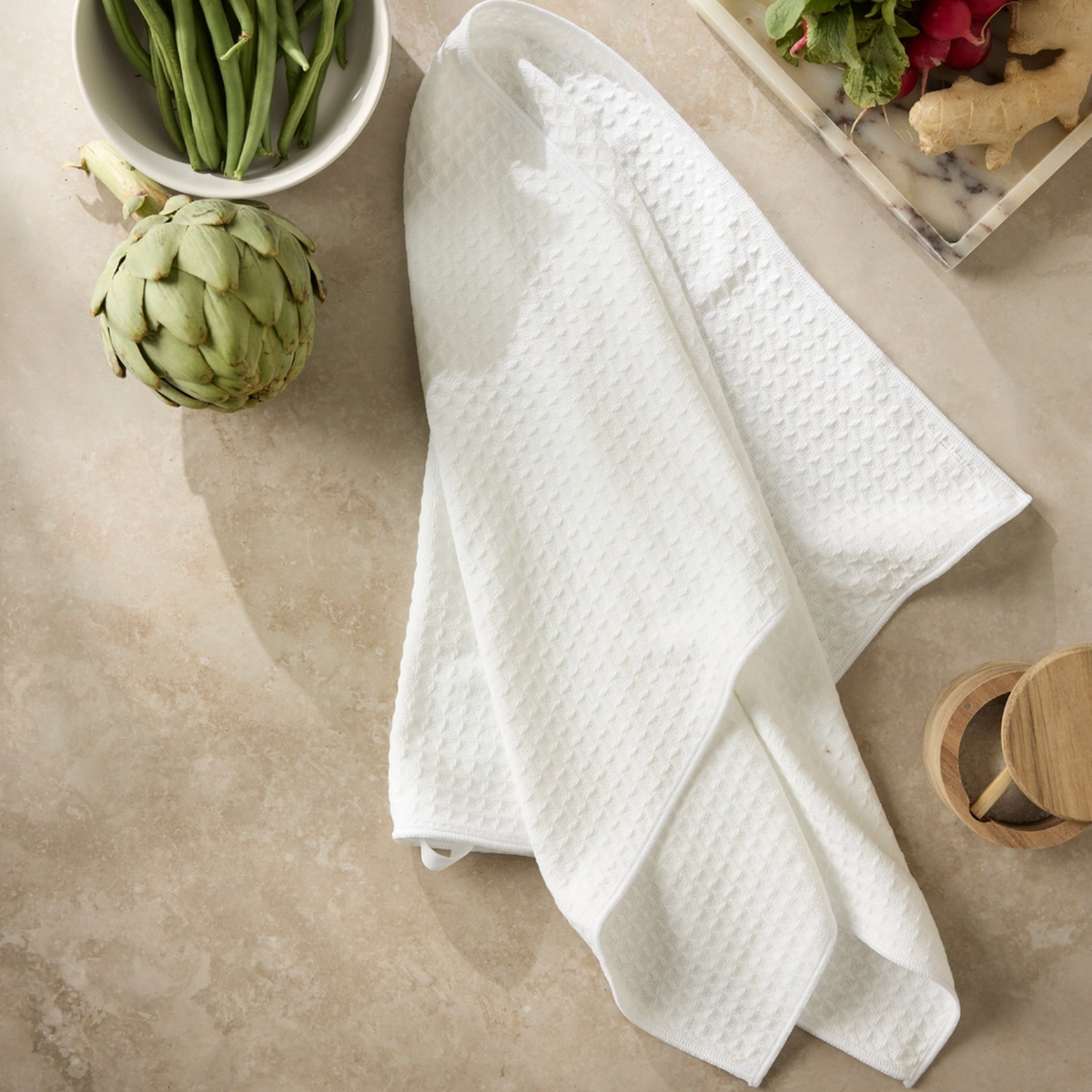 Geometry Salt Truffle Hand Towel
