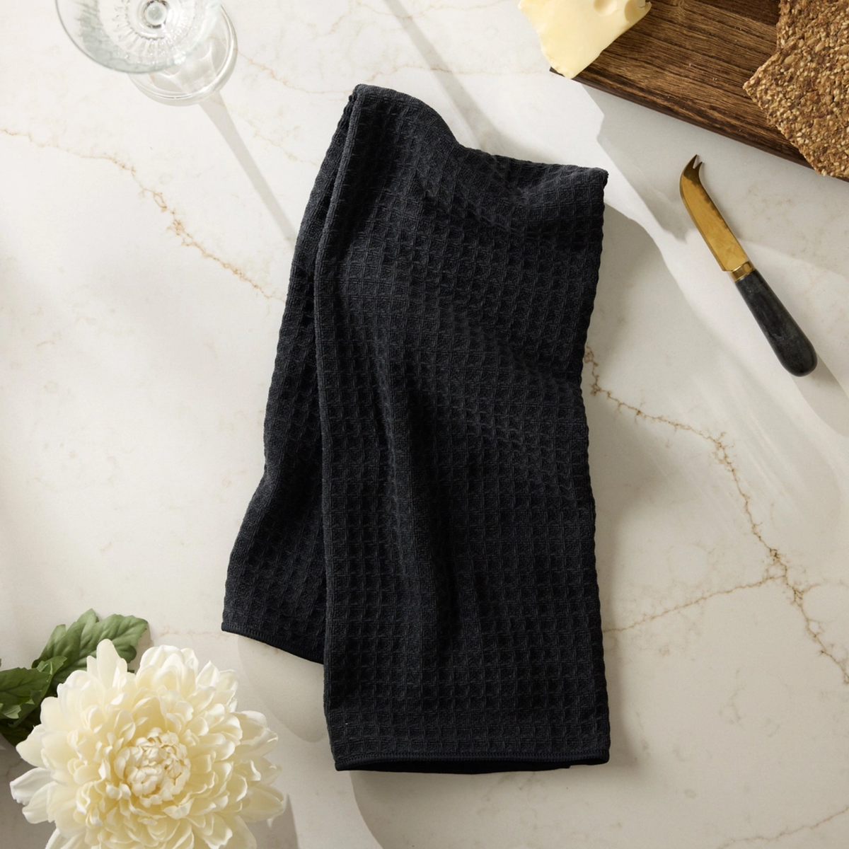 Geometry Onyx Truffle Hand Towel