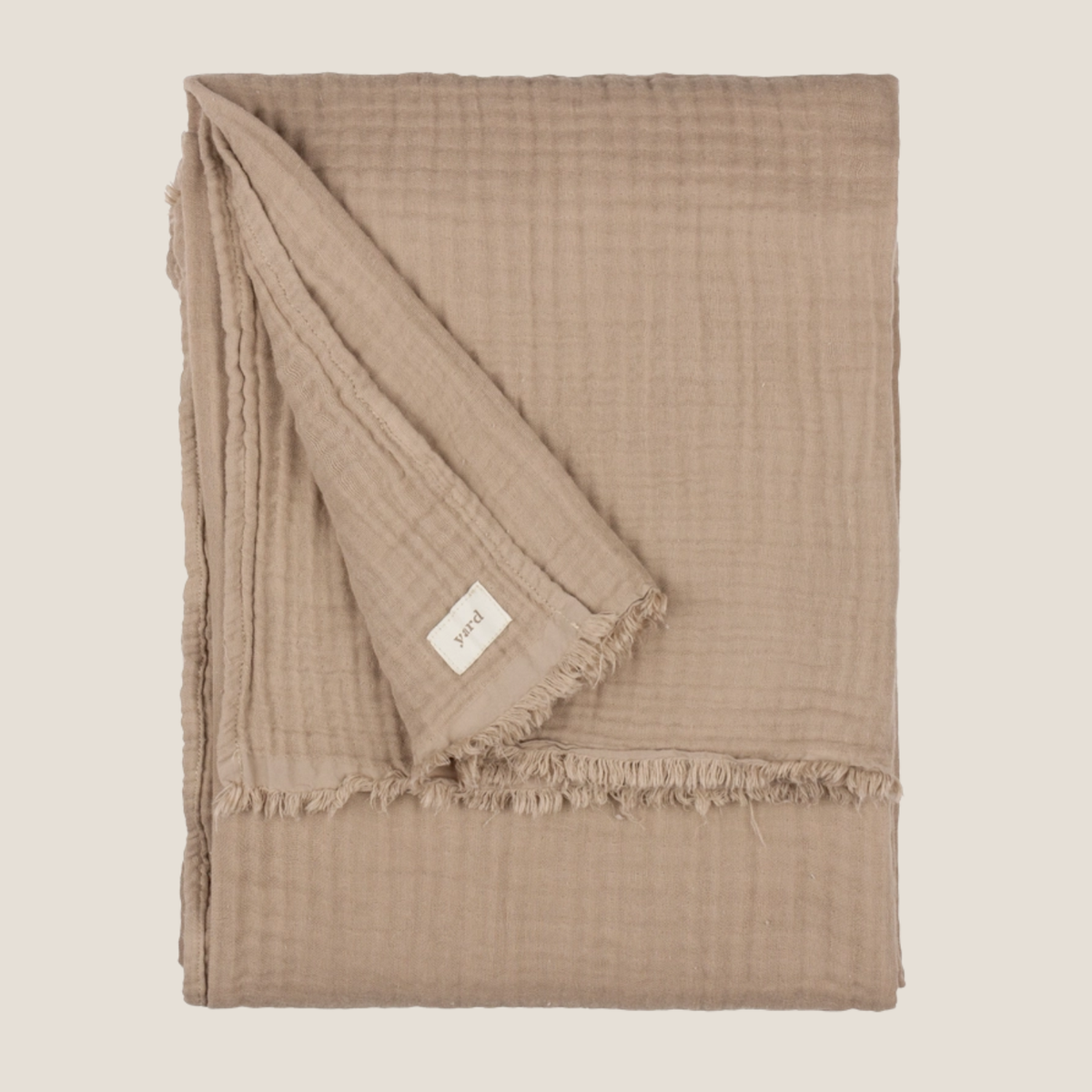 Lark Muslin Cotton Large Throw in Mole