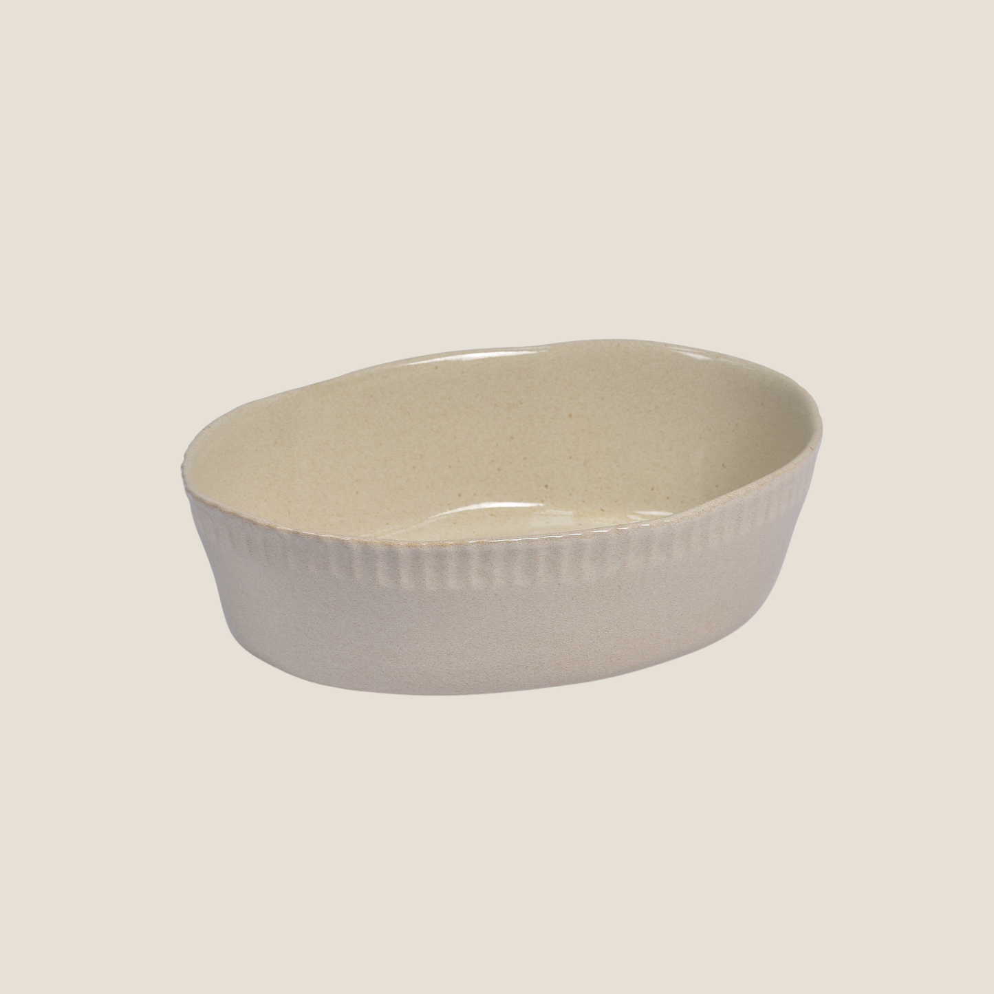 Fernham Neutral Small Oval Serving Dish