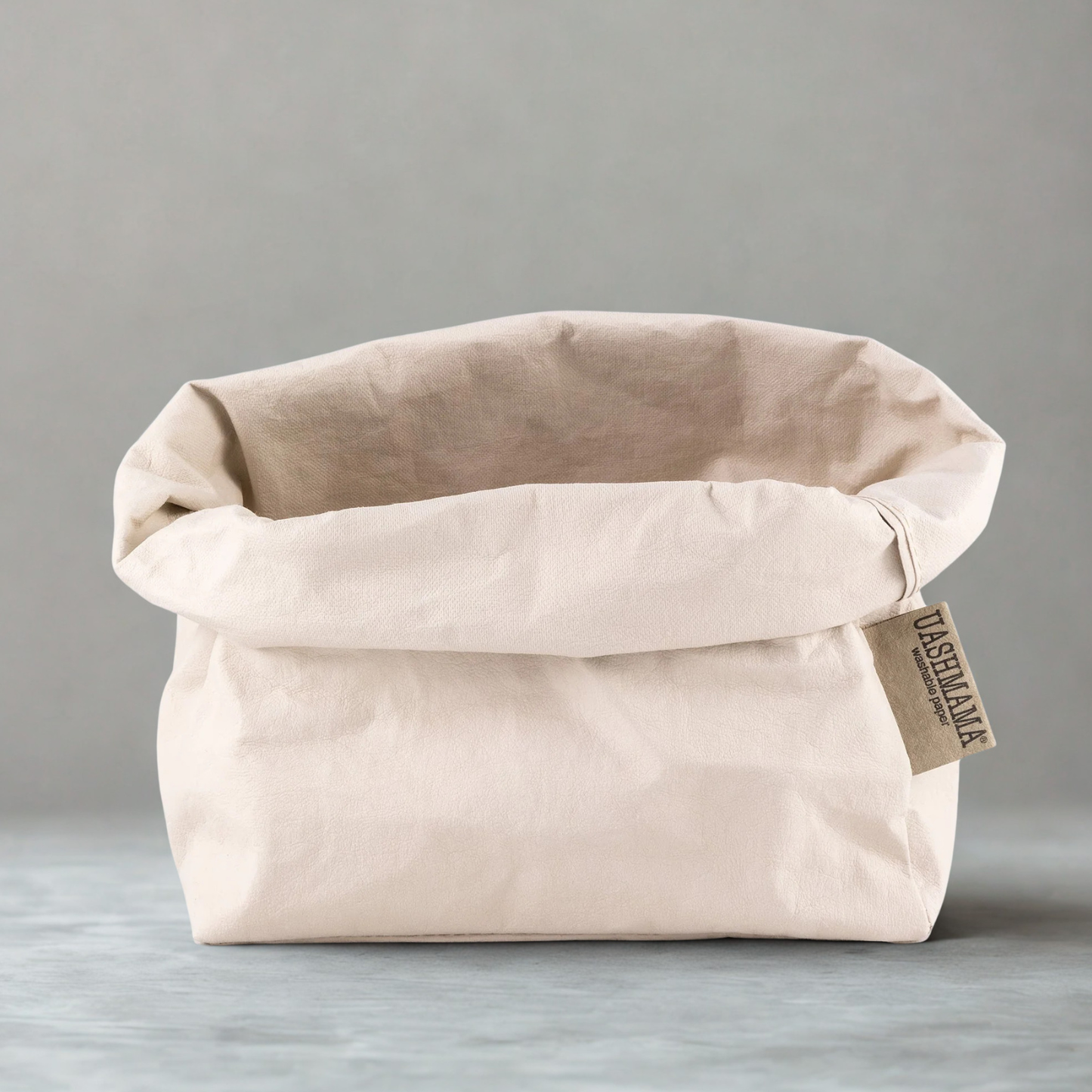 UASHMAMA Large Washable Paper Bag, Cashmere