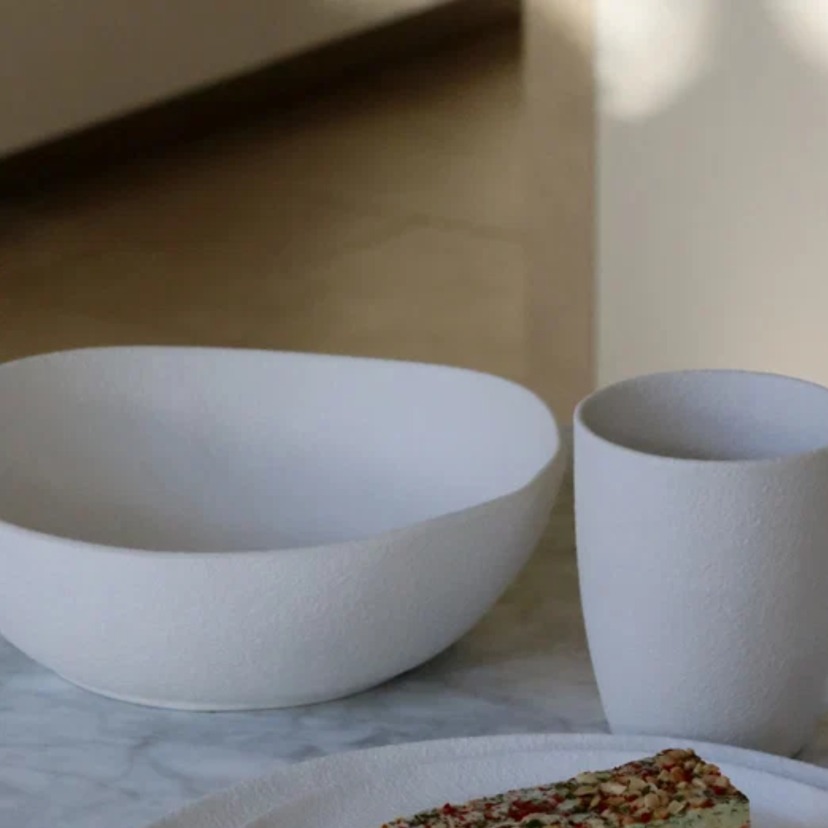 Stoneware Snowstack 21cm Bowl - Matte White