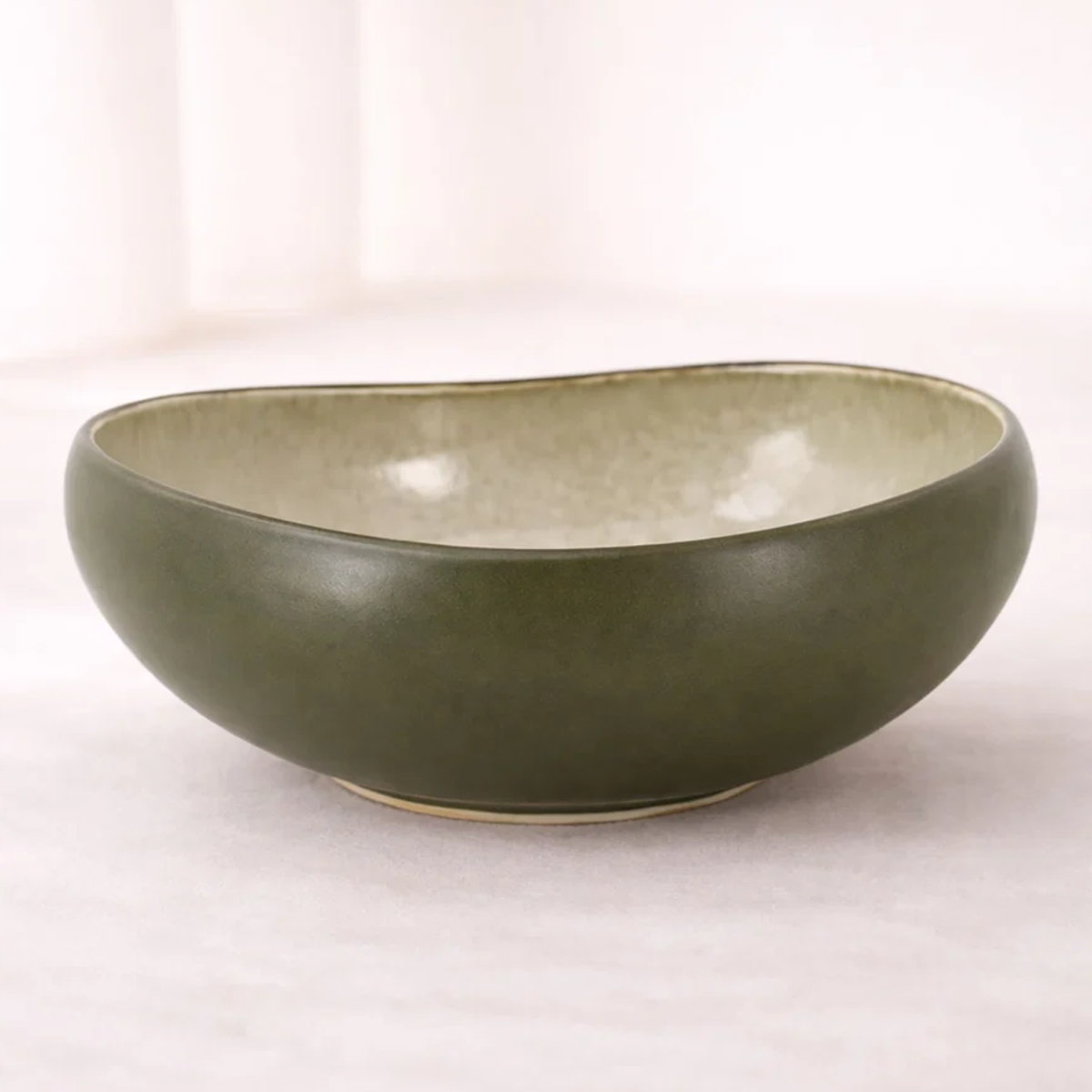 Oli Stoneware 20.5cm Deep Bowl - Green