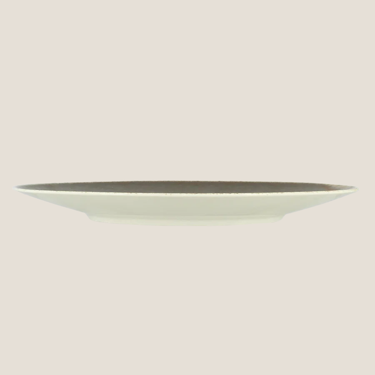 Saturn Porcelain 27cm Flat Plate - Brown