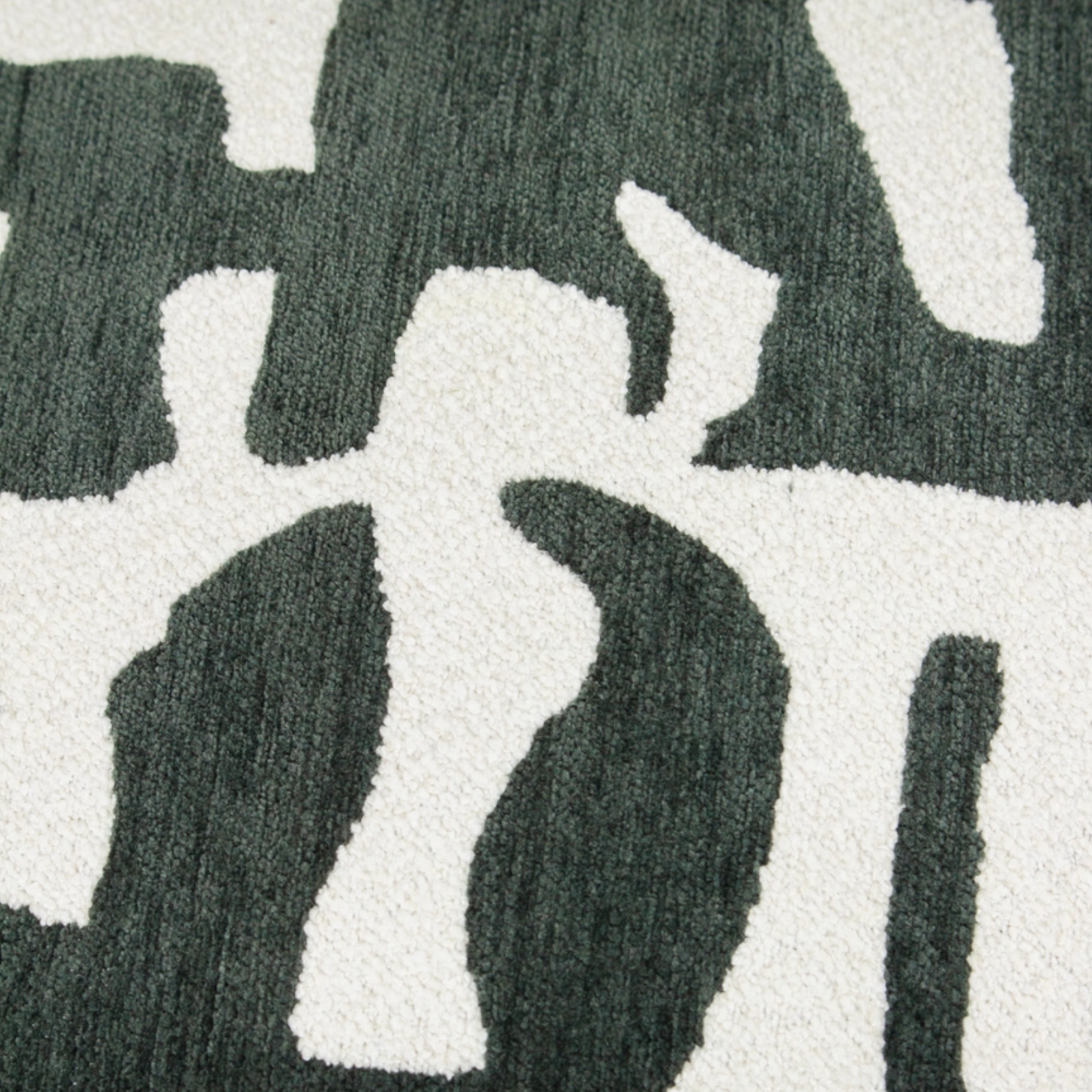 Caval Boucle Jacquard Cushion in Ivy Green