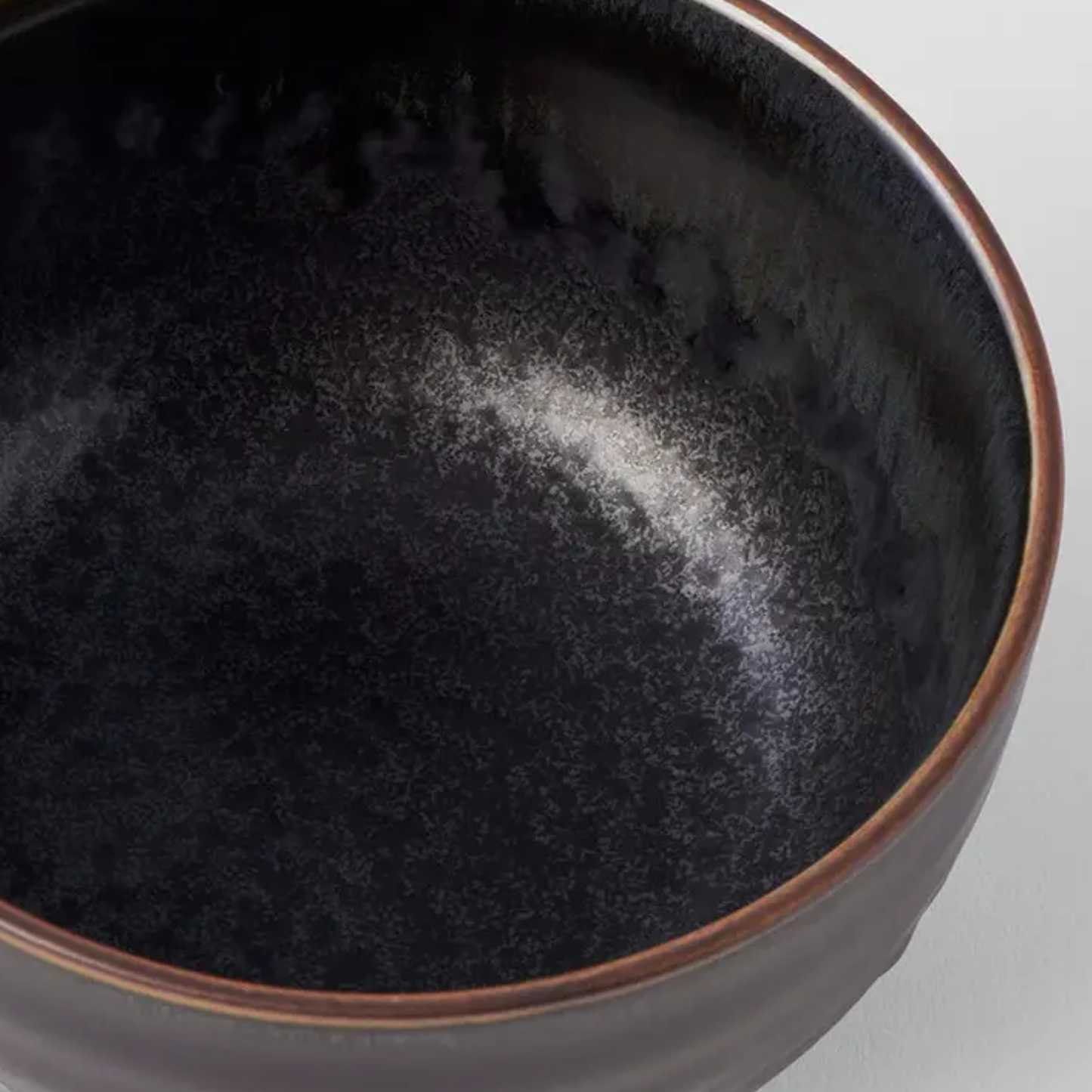 Matt Black Drip Glaze Bowl