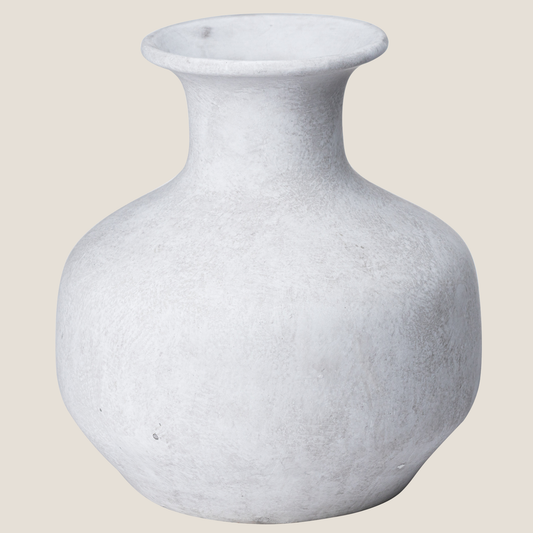 Darcy Squat Stone Vase