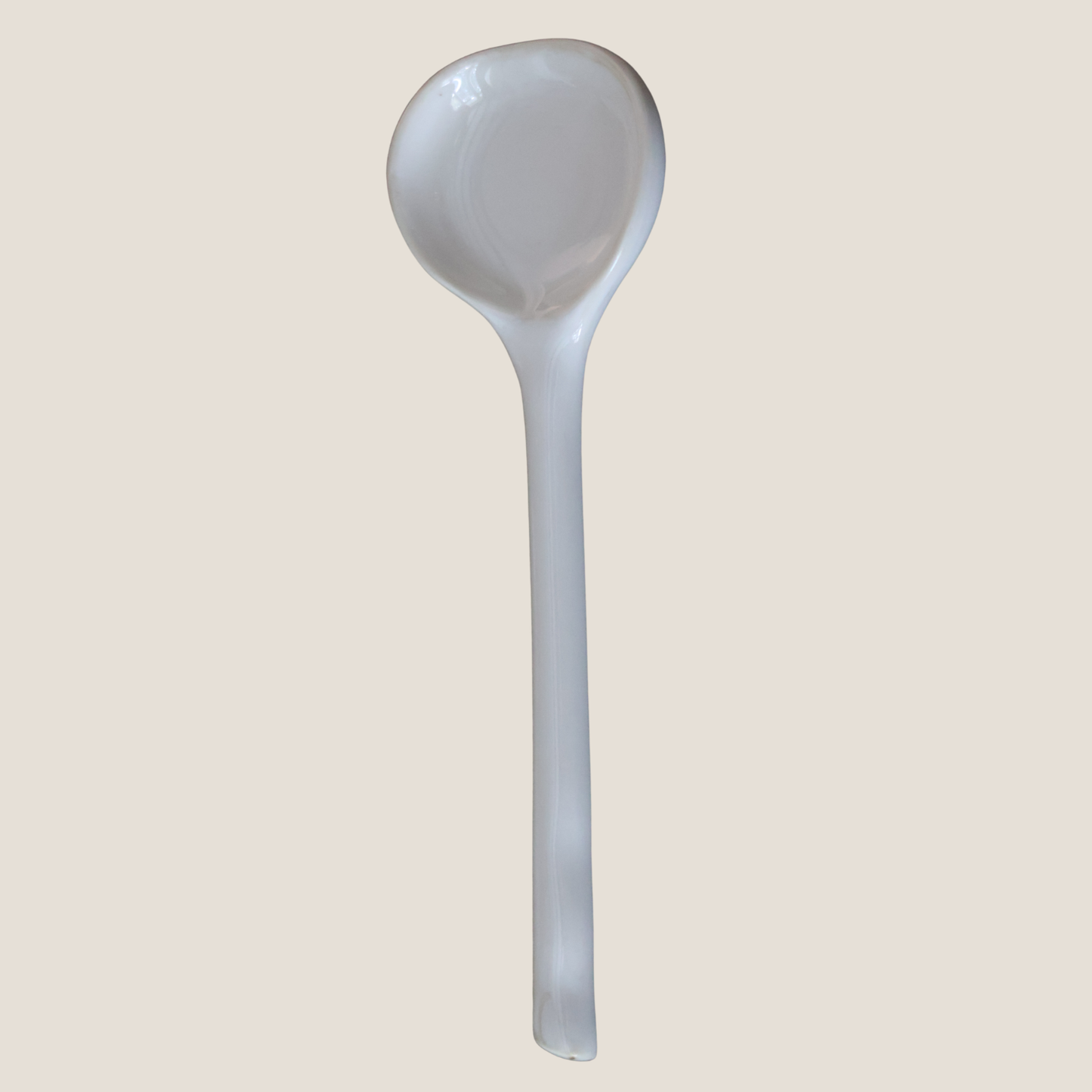Ceramic 16cm Soup/Dip Spoon - White