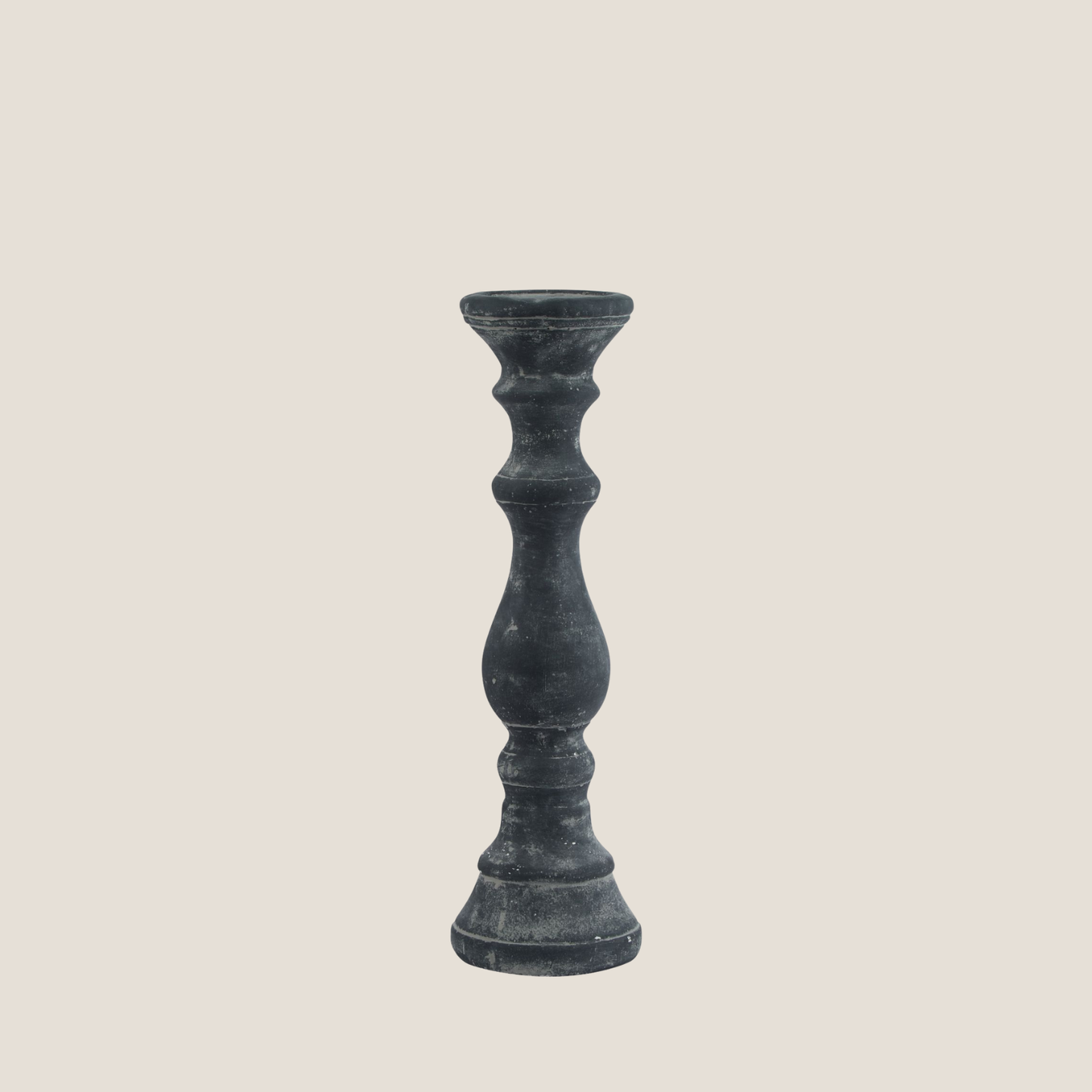 Amalfi Large Grey Column Candle Holder
