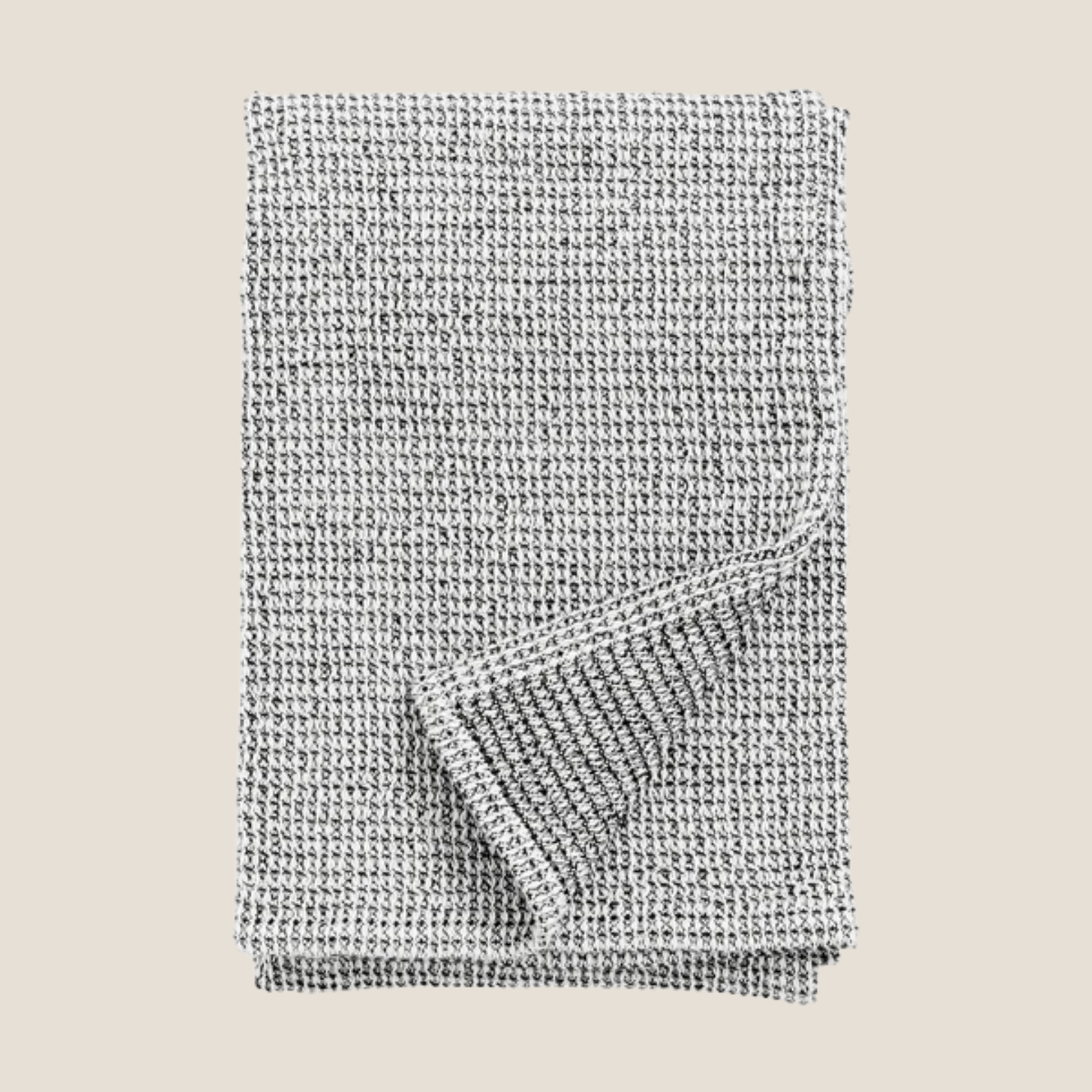 Heze Waffle Tea Towel in Salt/Pepper, 2Pk