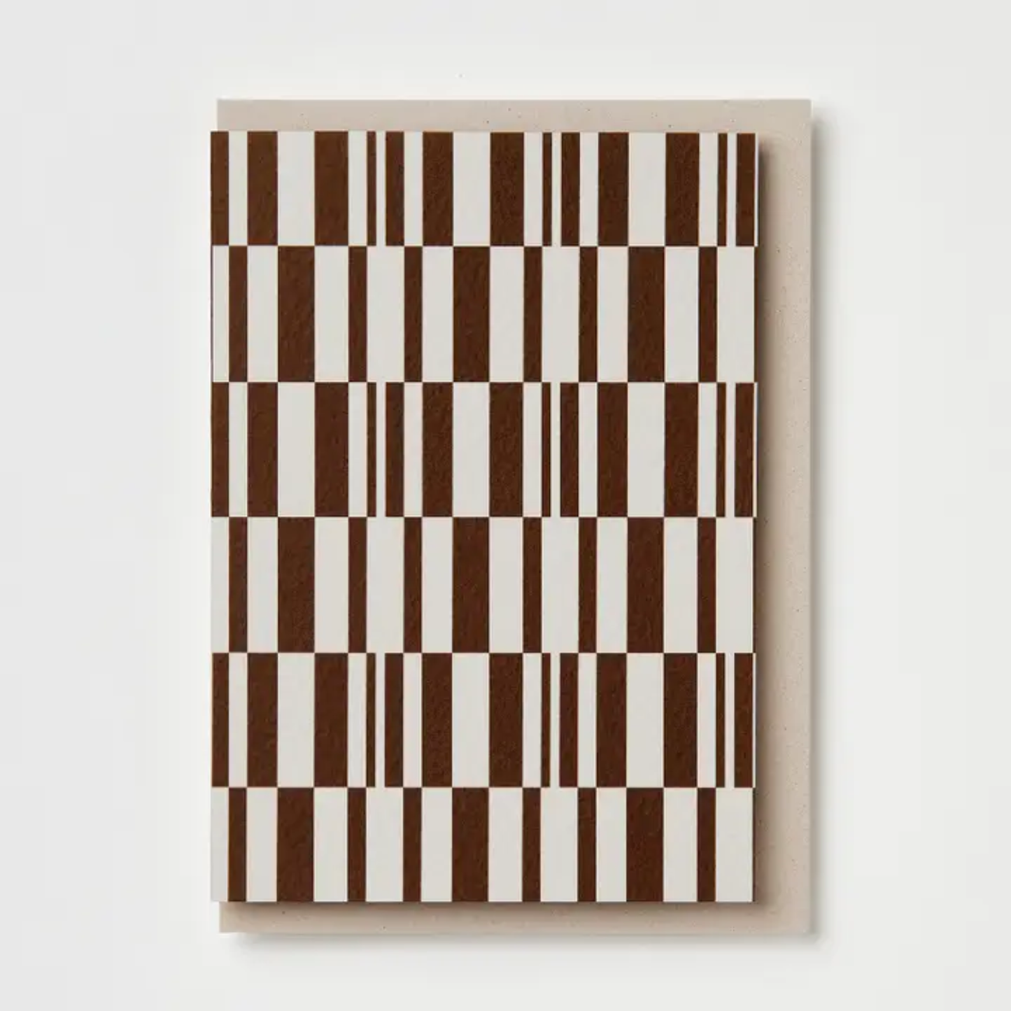 Blank Greeting Card - Umber Tile