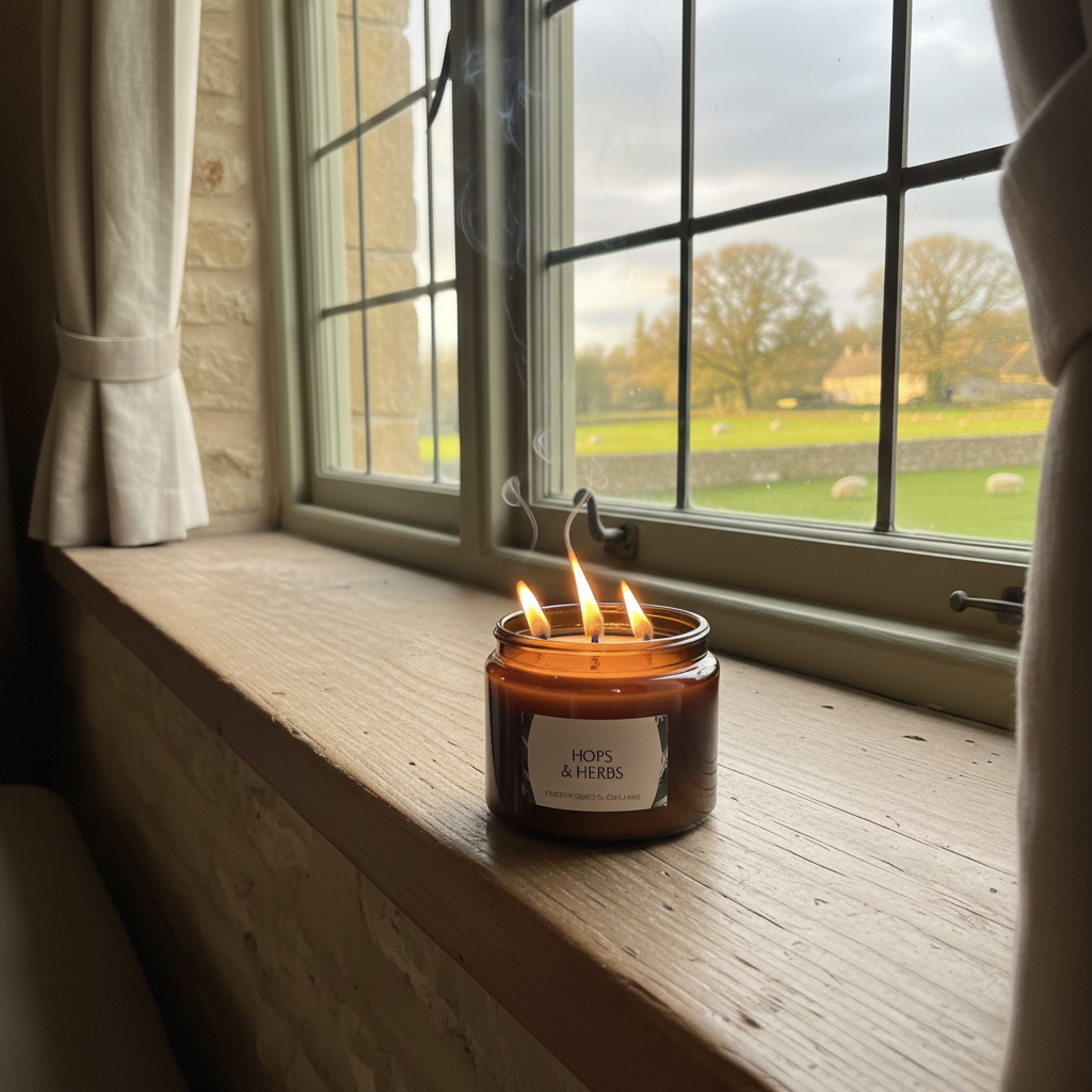 Hops & Herbs Pharmacy Jar Candle, 500ml