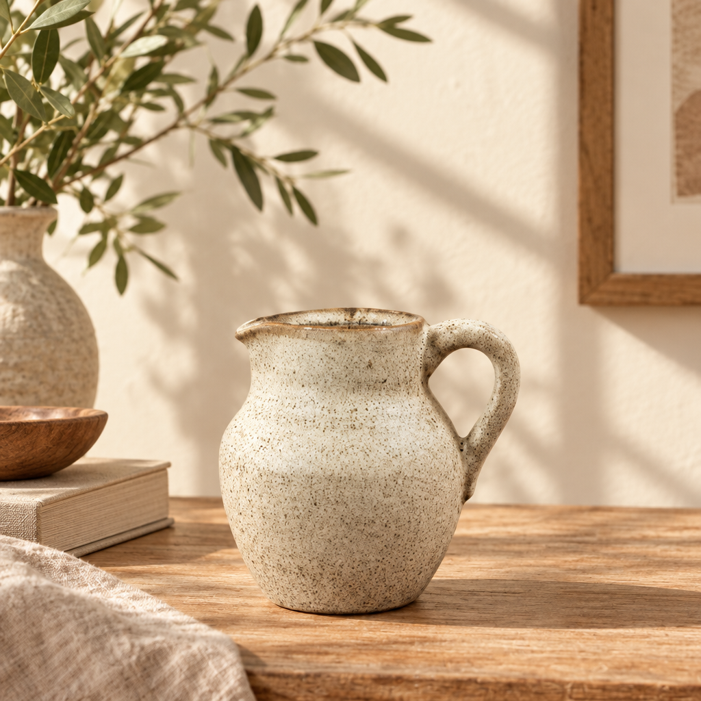 Neutral Speckle Small Rustic Jug