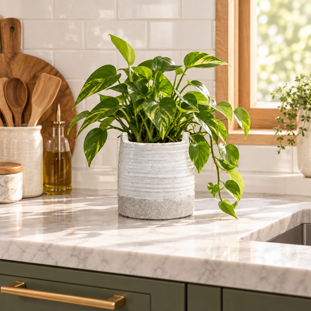 Medium Two-Tone Planter with Handles