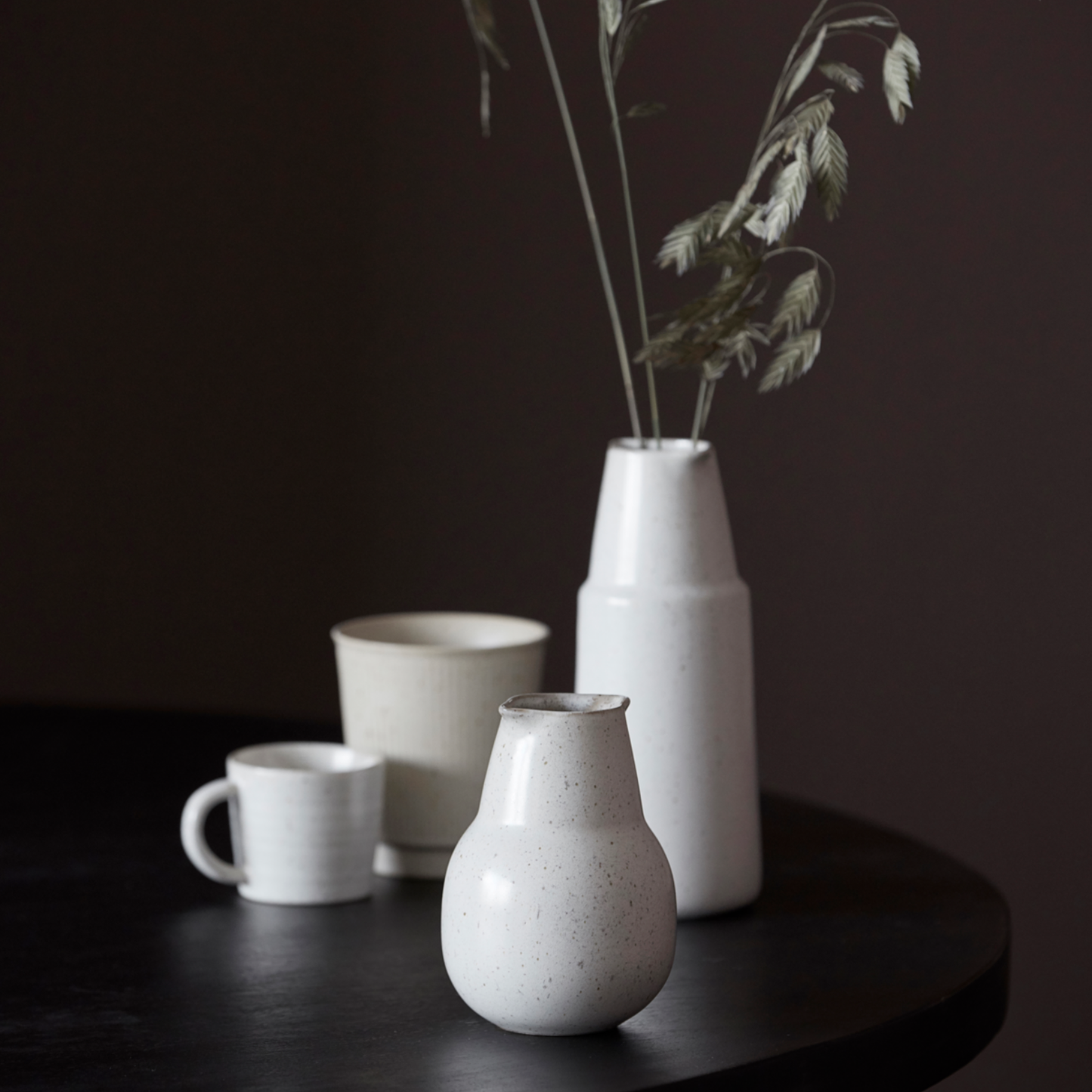 Pion Milk Bottle, Grey/White