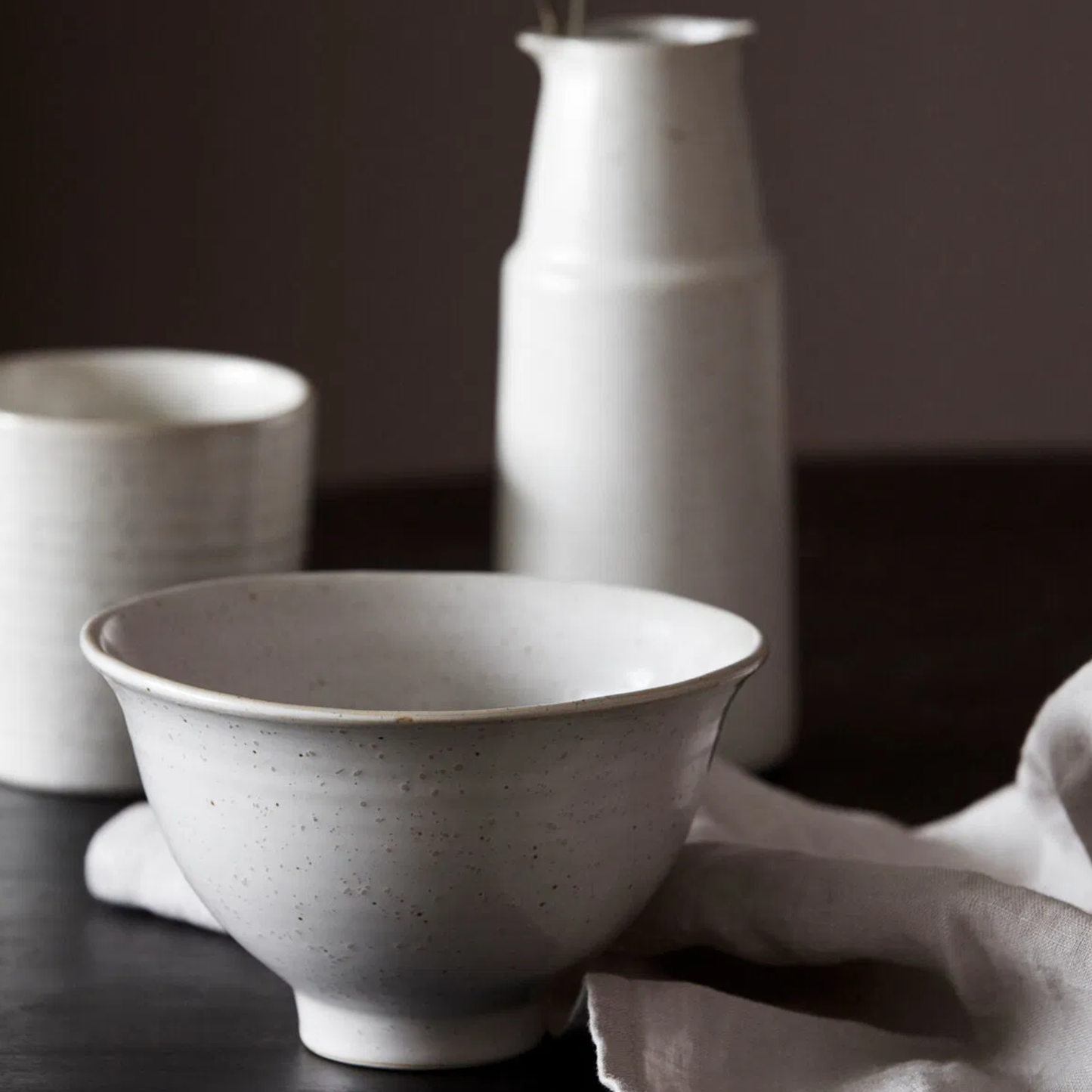 Pion Small Bowl, Grey/White