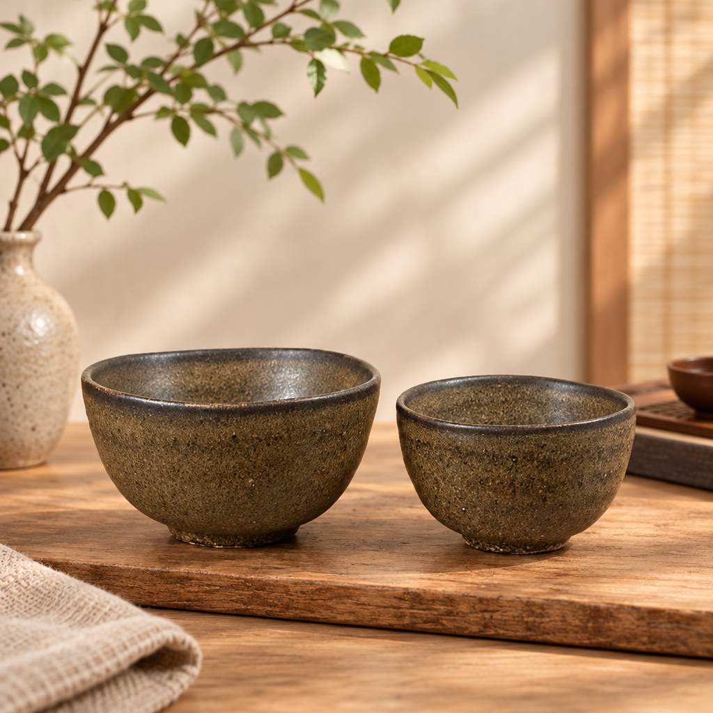 Earthy Brown Speckle Small Dip Bowl
