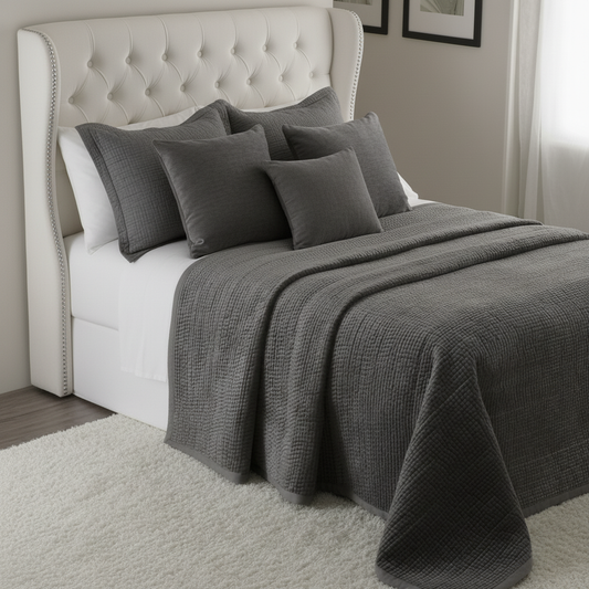 Brooklands Bedspread in Graphite