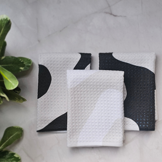 Geometry Mixed Up Dishcloth Set, 3pk