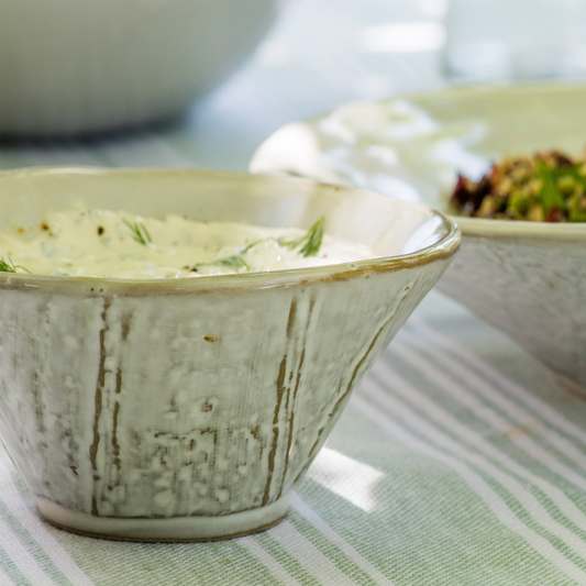 Ithaca White Meze Bowl with Spoon