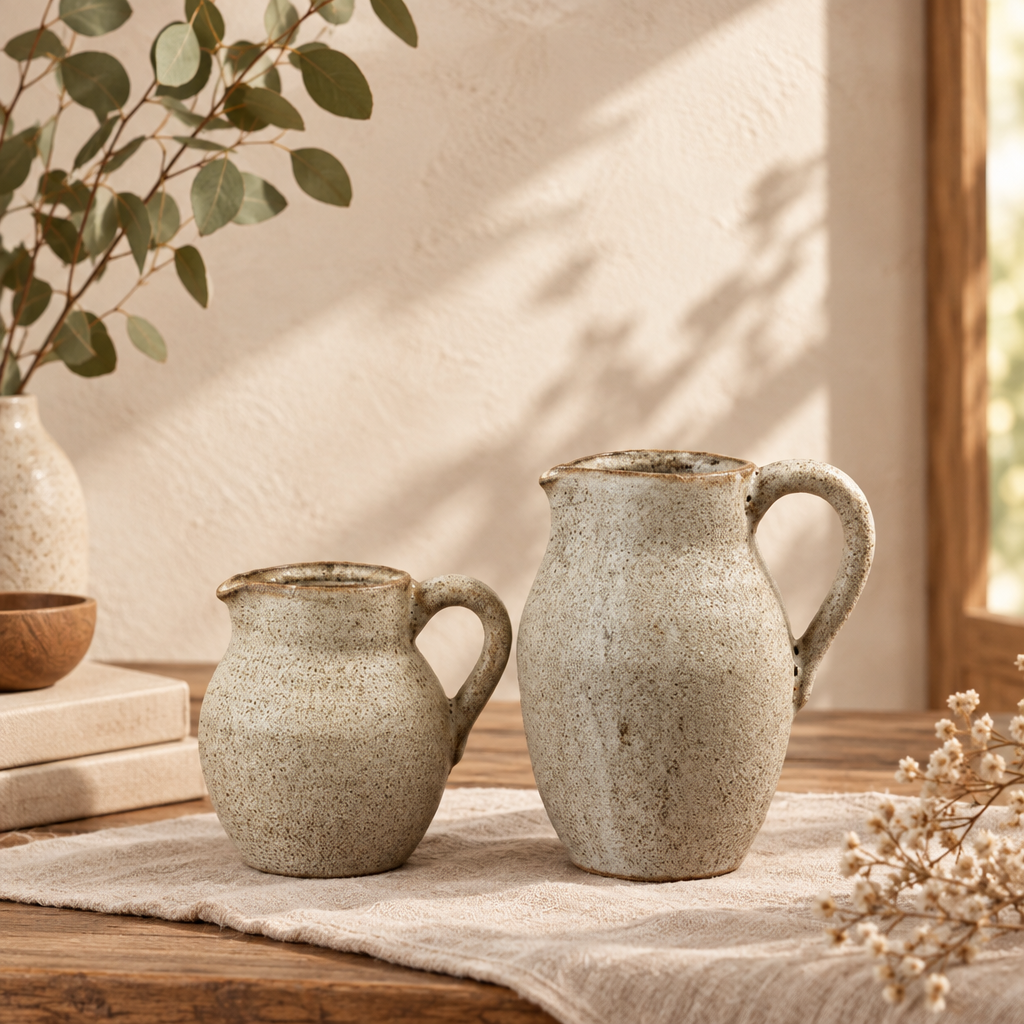 Neutral Speckle Small Rustic Jug