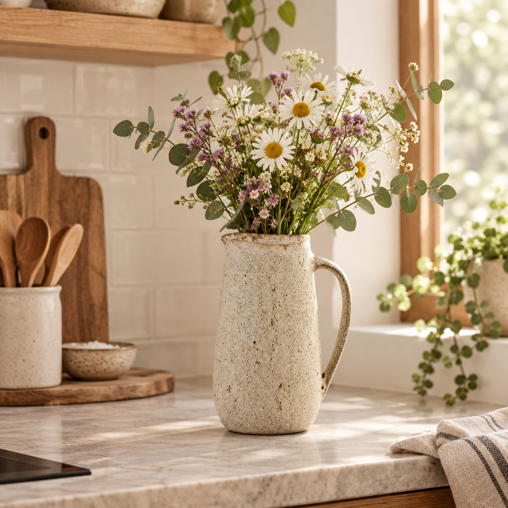 Neutral Speckle Large Rustic Jug