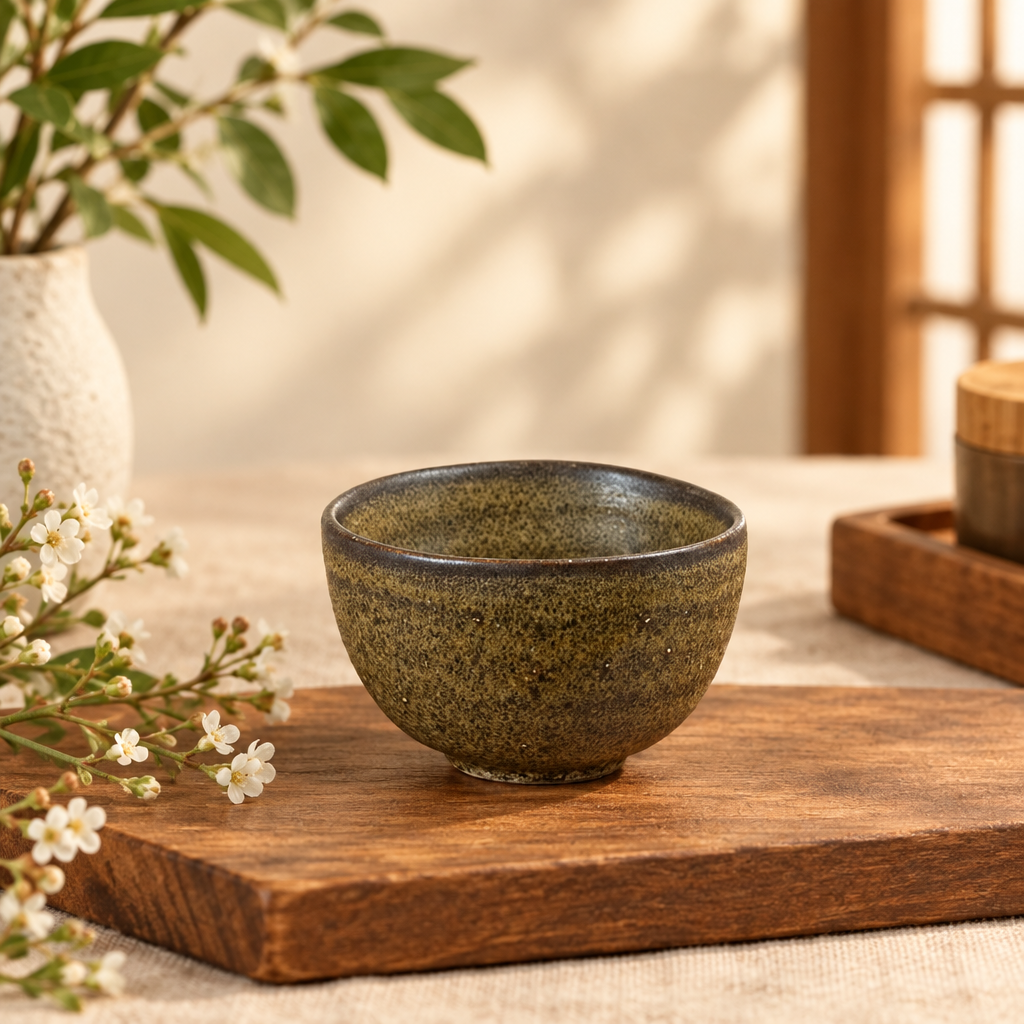 Earthy Brown Speckle Dip Bowl