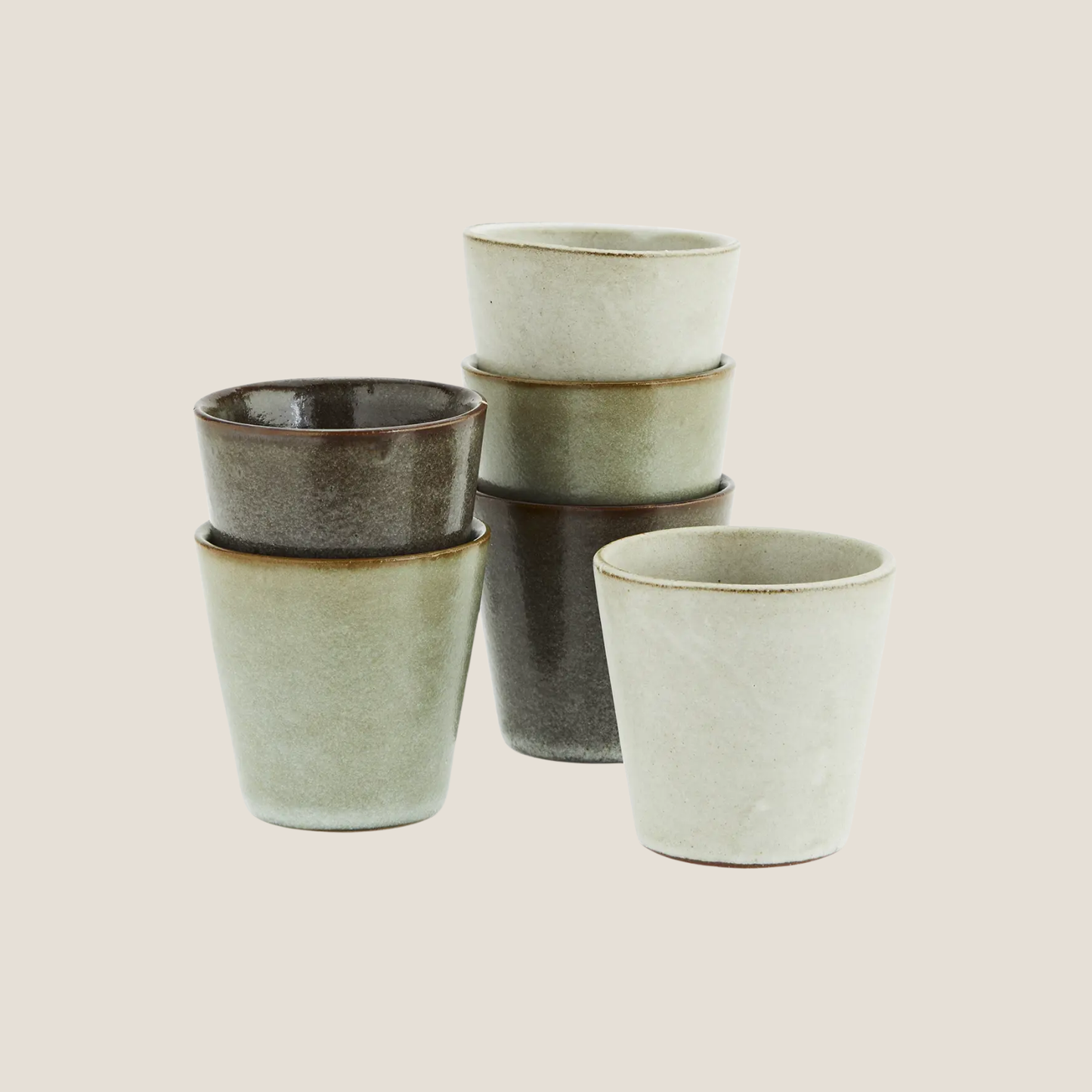 Stoneware Snack Cup - Mottled Taupe