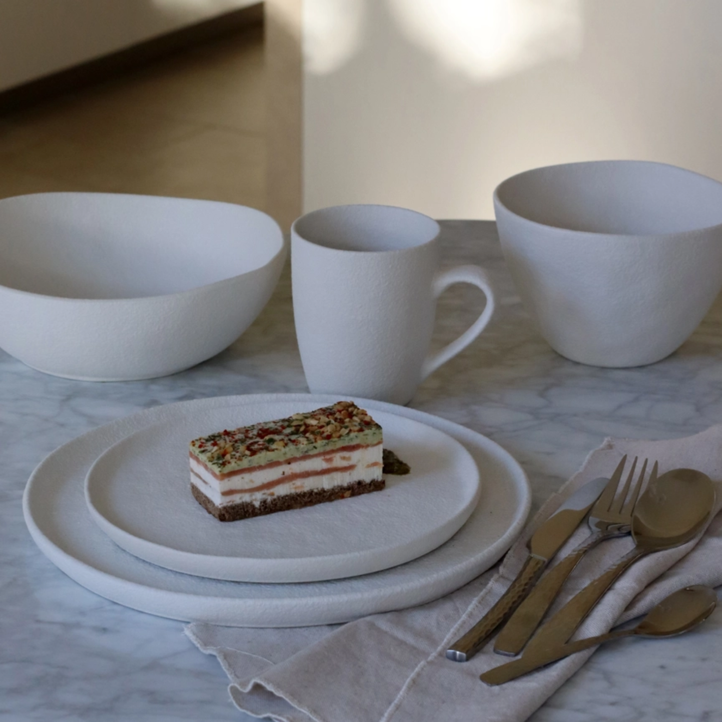 Stoneware Snowstack Small 21cm Plate - Matte White