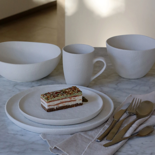 Stoneware Snowstack Small 21cm Plate - Matte White