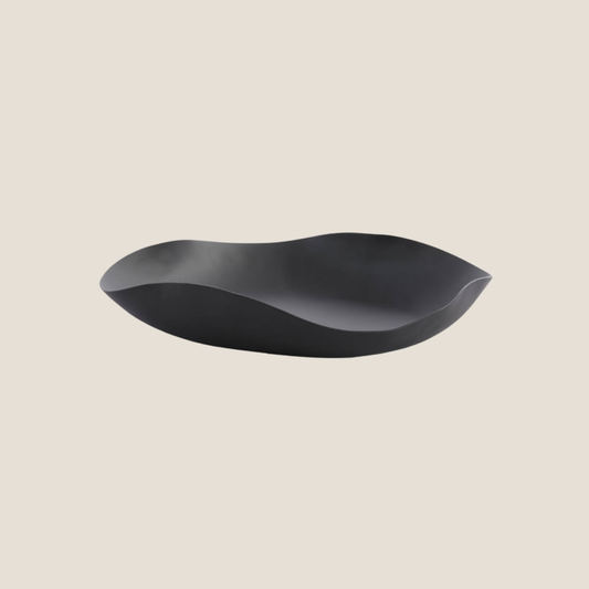 Anzio Medium Metal Platter - Black