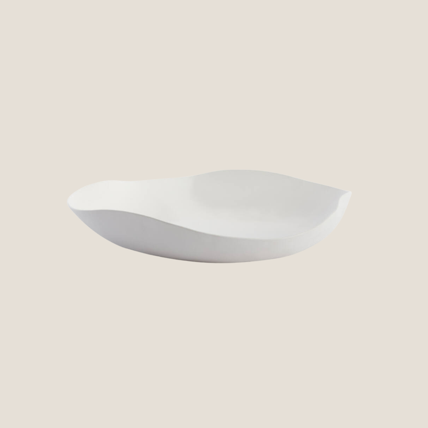 Anzio Large Metal Platter - Cream