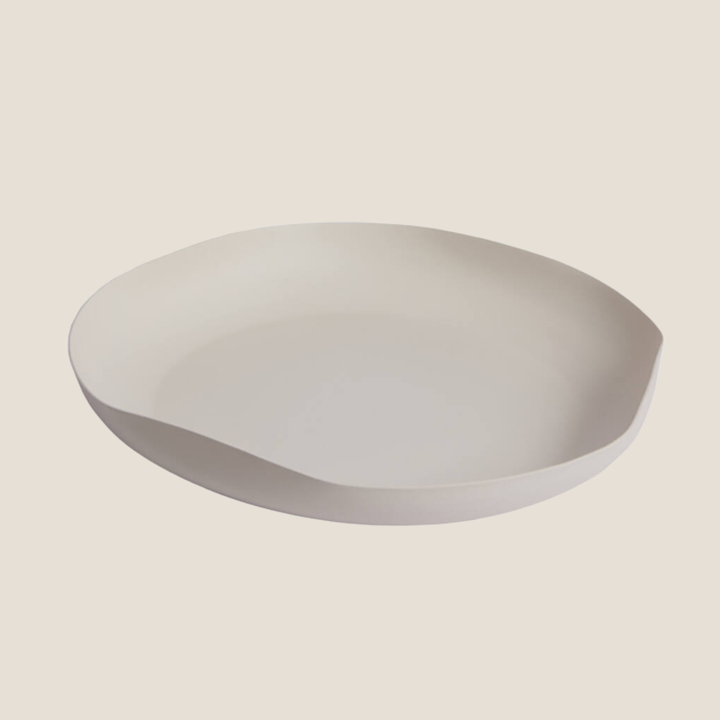 Anzio Extra-Large Metal Platter - Cream