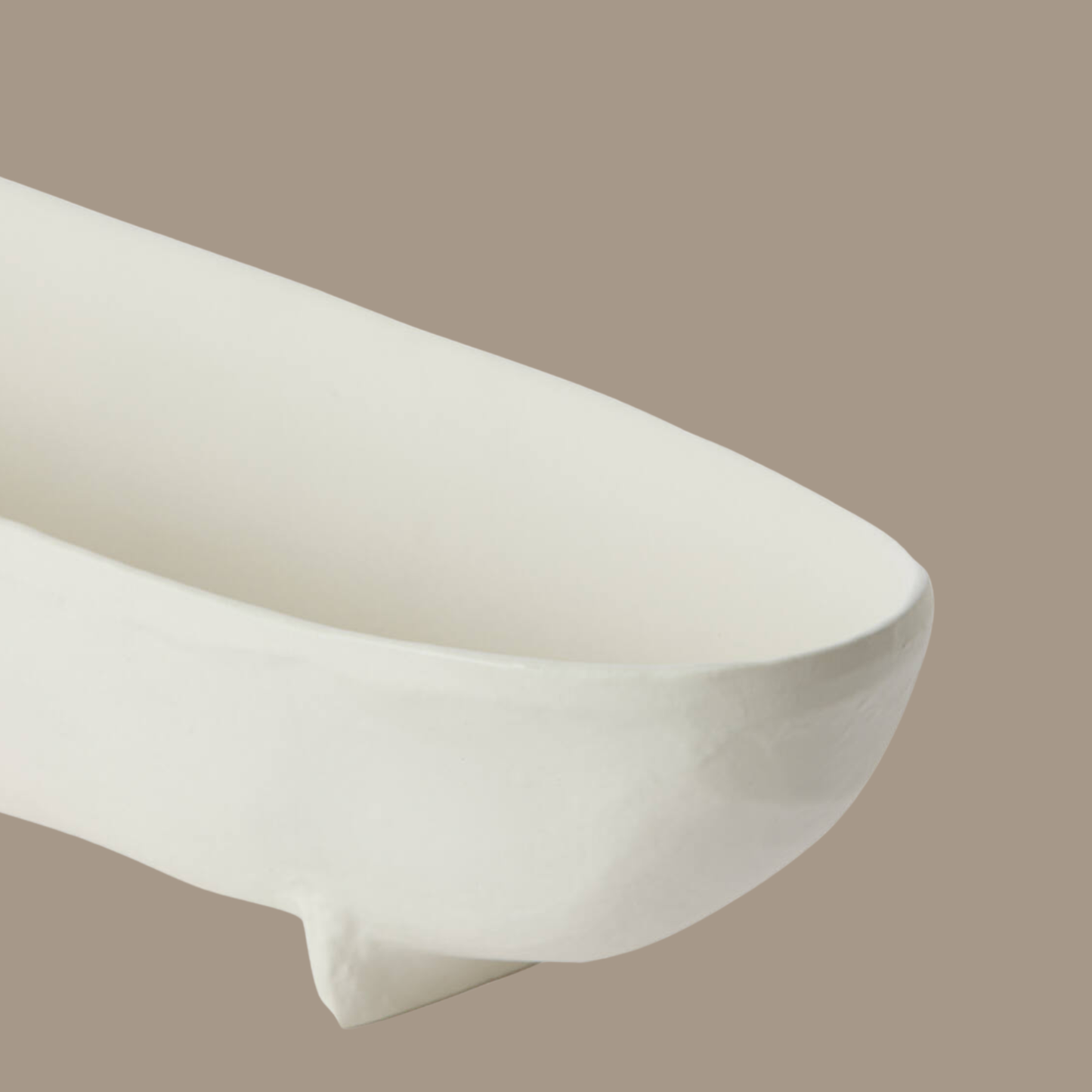 Rosana Large Metal Bowl on Feet - Cream