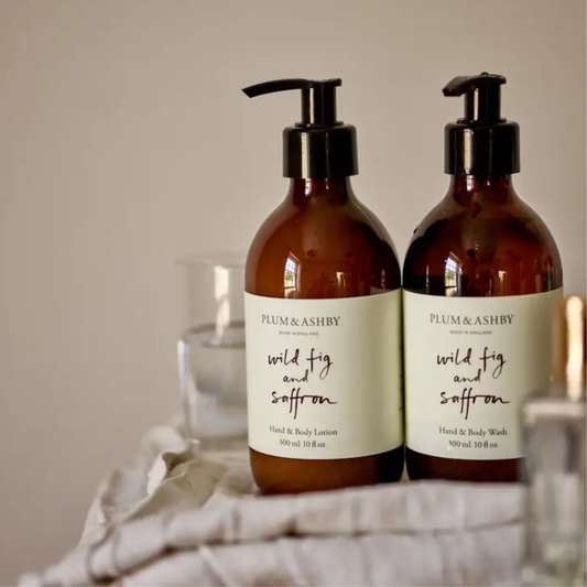 P&A Wild Fig & Saffron Hand Soap and Lotion Set, 300ml