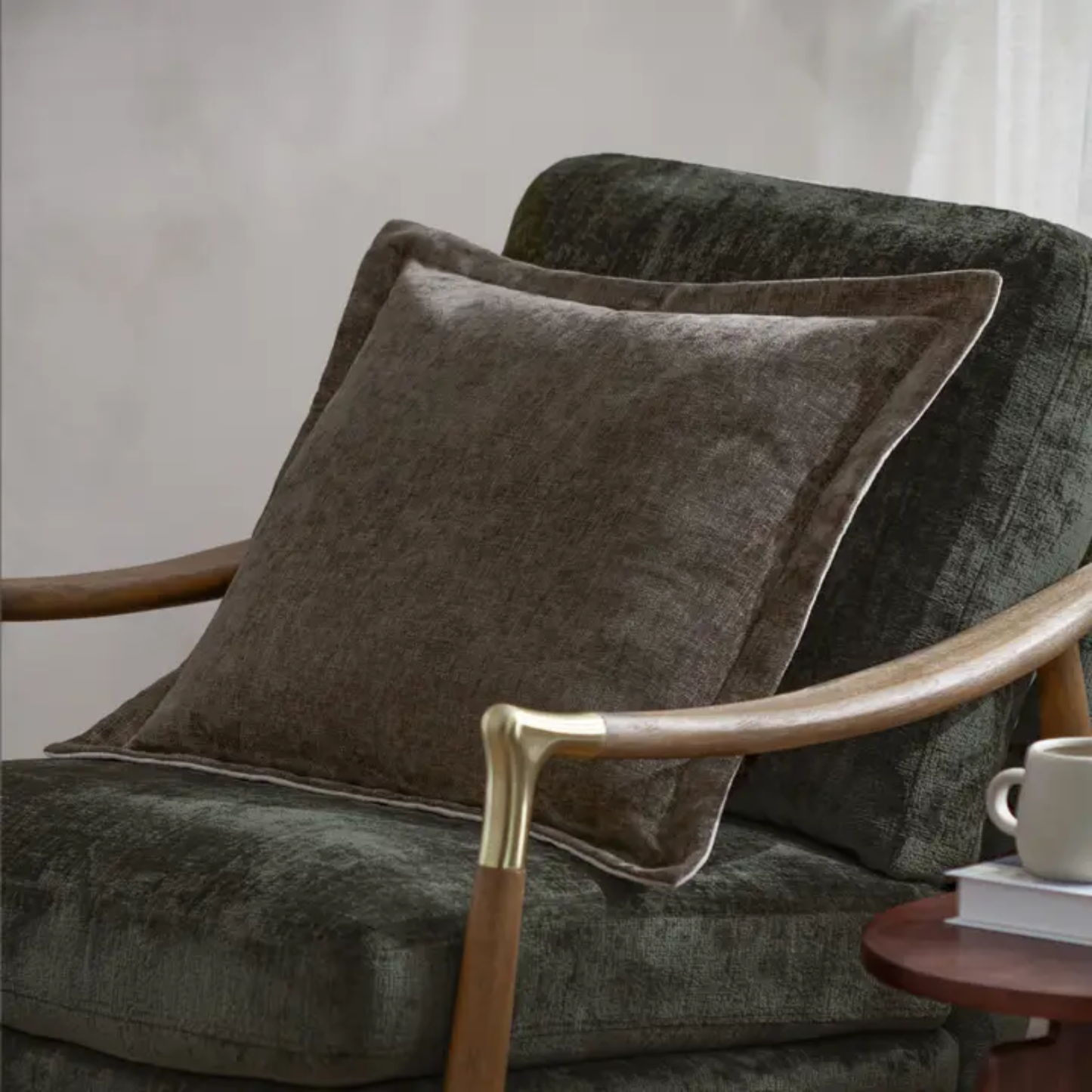 Dune Chenille Cushion Cover in Mole
