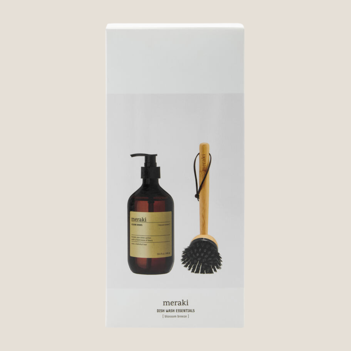 Meraki Gift Box, Blossom Breeze Dish Wash & Natural Brush