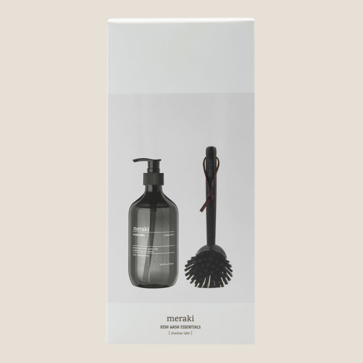 Meraki Gift Box, Shadow Lake Dish Wash & Black Brush